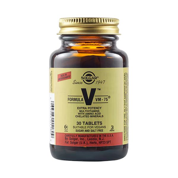 Solgar Formula VM-75 Extra Potency Multivitamins with Amino Acid Chelated Minerals 30 Ταμπλέτες