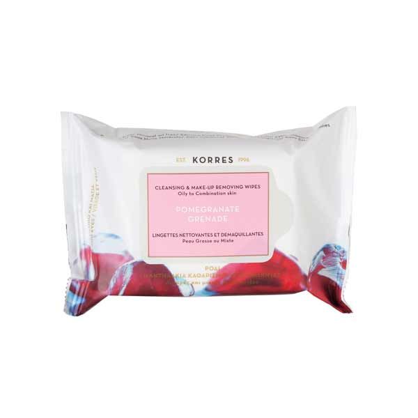 Korres Pomegranate Cleansing Wipes & Make Up Remover 25pcs.