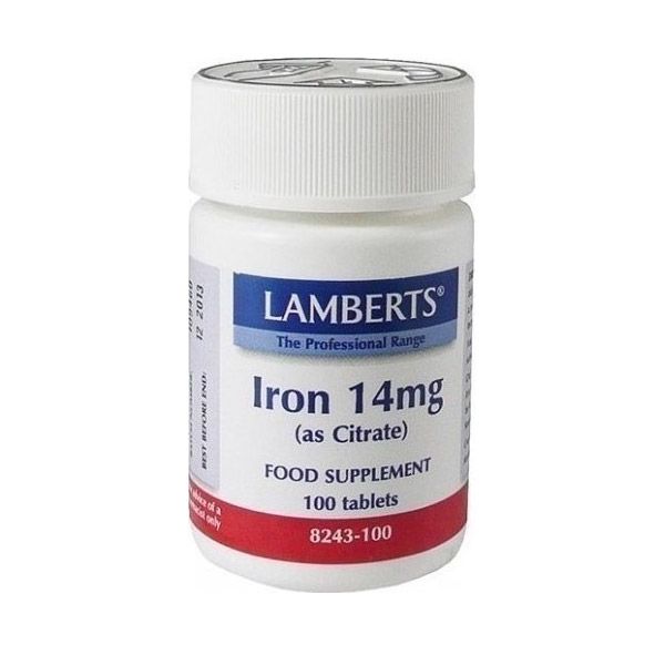 Lamberts Iron 14mg Citrate 100 ταμπλέτες