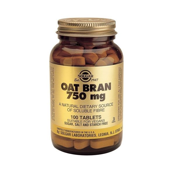 Solgar Oat Bran 750mg 100 Tablets