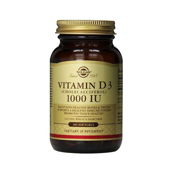 Solgar Vitamin D3 1000iu 100s μαλακές κάψουλες