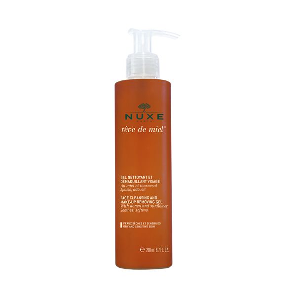 Nuxe reve de miel Face Cleansing & Make-Up Removing Gel Dry & Sensitive Skin 200ml