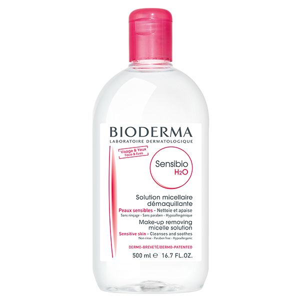 Bioderma Sensibio H20 Micelle Solution Cleanses Removes Make-Up Soothes For Sensitive Skin 500ml
