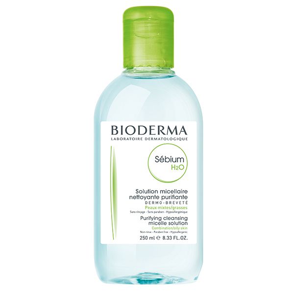 Bioderma Sebium H20 Micelle Solution That Cleanses & Purifies For Oily To Combination Skin 250ml