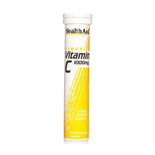 Health Aid Vitamin C 1000mg Lemon 20 Effervescent Tablets