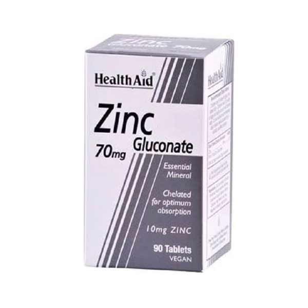 Health Aid Zinc Gluconate 70mg 90 ταμπλέτες