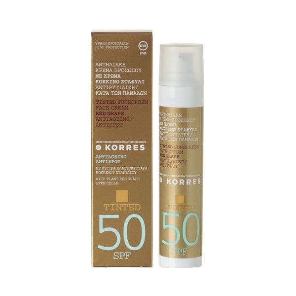 Korres Sunscreen Face Antispot Tinted Red Grape SPF50 50ml