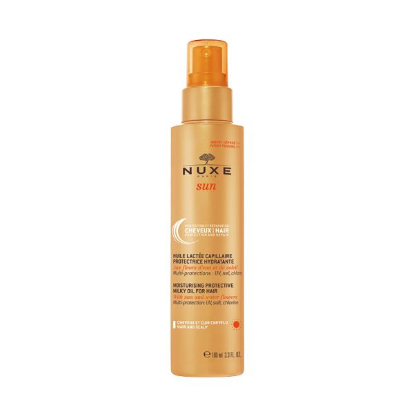 Nuxe Sun Moisturising Protective Milky Oil For Hair & Scalp With Sun & Water Flowers Multi-Protection: UV, Salt, Chlorine 100ml