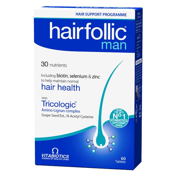 Vitabiotics WellMan Hairfollic Man 60 ταμπλέτες