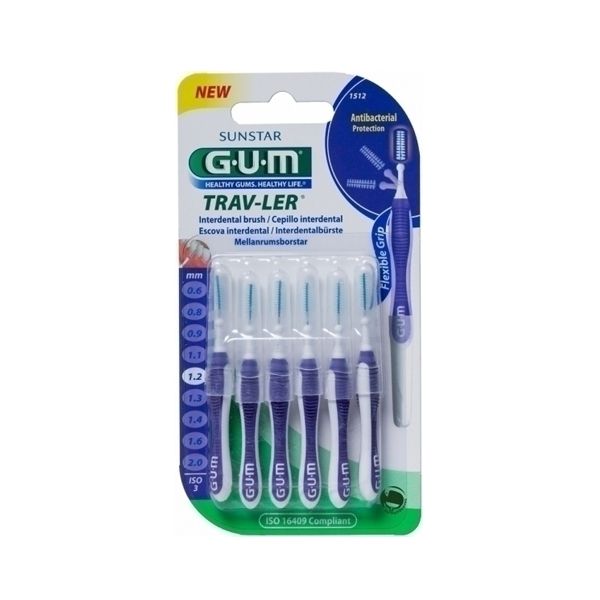 GUM Trav-Ler Extra Fine Cylindrical 1.2mm 6pcs