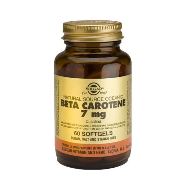 Solgar Beta-Carotene 7mg 60 μαλακές κάψουλες