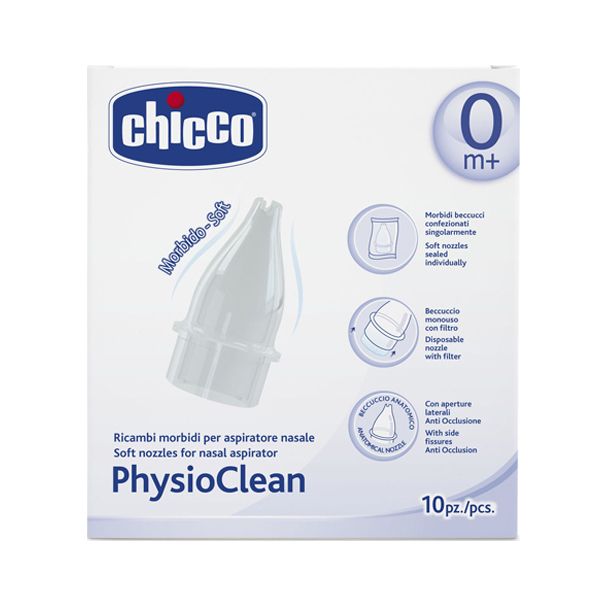 Chicco Physioclean Ανταλλακτικά Κιτ Αναρρόφησης Για Τη Μύτη 0m+ 10τμχ