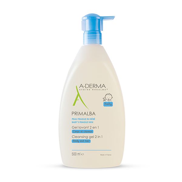 A-Derma Primalba Baby 2 In 1 Shower Gel & Shampoo 500ml