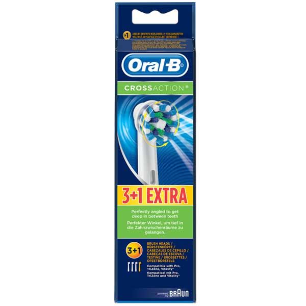Oral-B Cross Action Replacement Heads 3+1