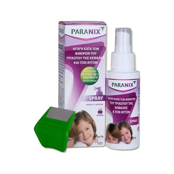 Paranix Spray Αγωγή Κατά Των Φθειρών Του Τριχωτού Της Κεφαλής 100ml + Χτένα