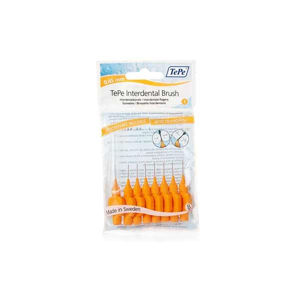 TePe Interdental Original Μεσοδόντιο Βουρτσάκι Πορτοκαλί 0.45mm 8τμχ