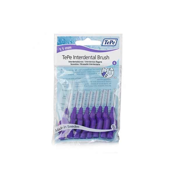 TePe Interdental Original Μεσοδόντιο Βουρτσάκι Μοβ 1.1mm 8τμχ