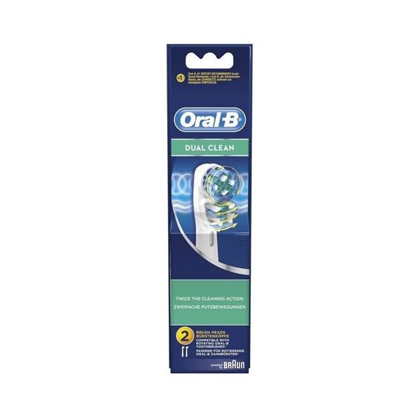 Oral-B Dual Clean Ανταλλακτικά Ηλεκτρικής Οδοντόβουρτσας 2τμχ