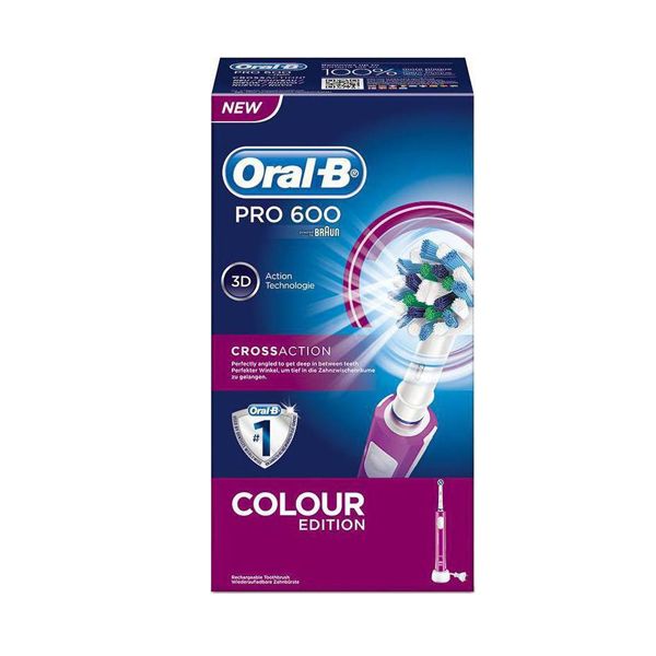 Oral-B Pro 600 CrossAction Ηλεκτρική Οδοντόβουρτσα Ροζ