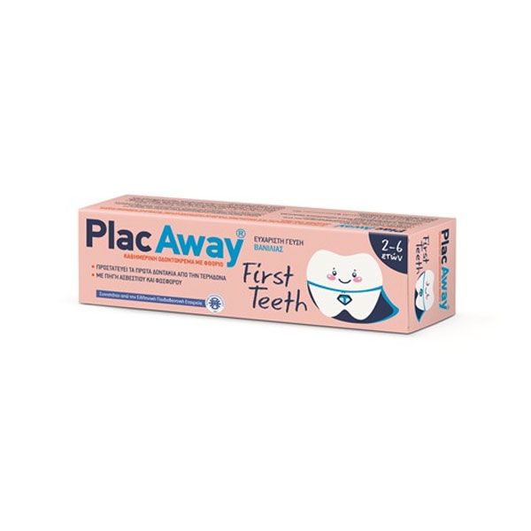 PlacAway First Teeth Παιδική Οδοντόκρεμα 2-6 50ml
