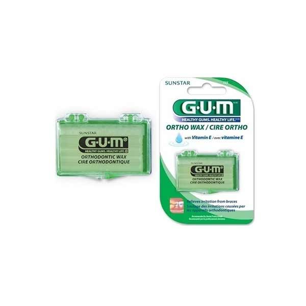 GUM Ortho Wax Ορθοδοντικό Κερί Προτεμαχισμένα Κομμάτια Χωρίς Γεύση