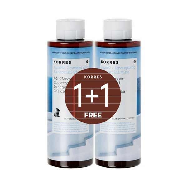 Korres Santorini Vine Shower Gel 250ml 1+1 Free
