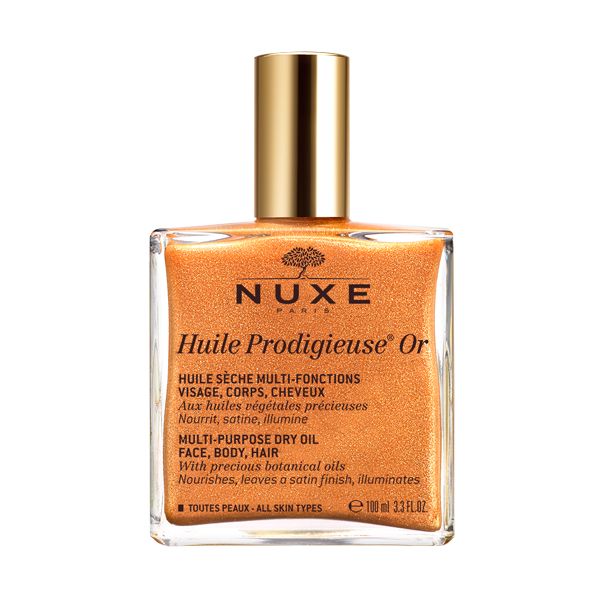 Nuxe Huile Prodigieuse Or Multi-Purpose Dry Oil Face, Body, Hair Nourishes, Leaves Skin A Satin Finish, Illuminates 100ml