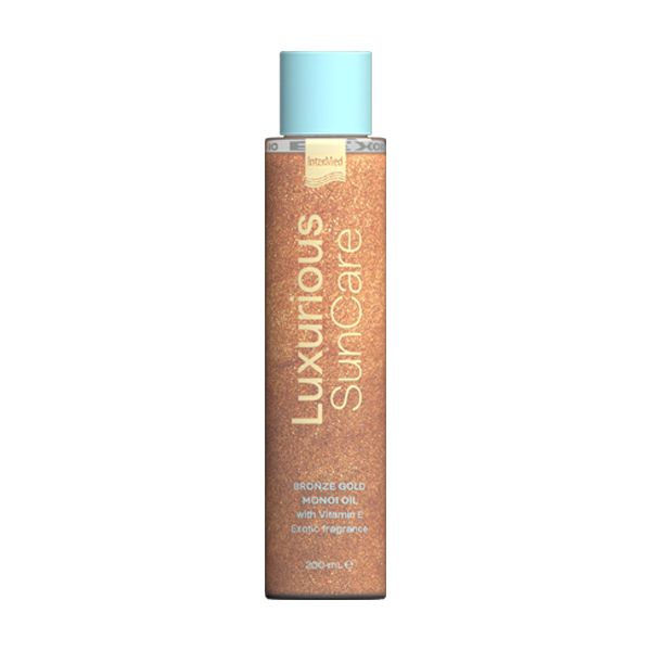 Luxurious Sun Care Bronze Gold Monoi Oil For Intense Tanning & Moisturizing With Vitanmin E For Body/Hair 200ml