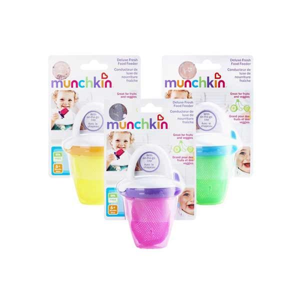 Munchkin Deluxe Fresh Food Feeder With Cap 6m+-Assorted Colors