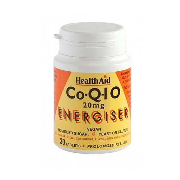 Health Aid Coenzyme Q-10 20mg Energiser 30 tablets