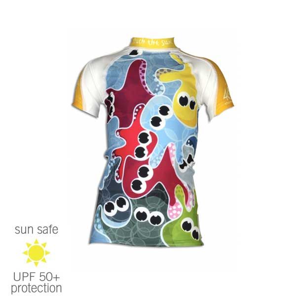 UV Sun Clothes Αντιηλιακά Ρούχα UVA & UVB Μπλούζα με κοντά μανίκια Χταπόδια 18 μηνών