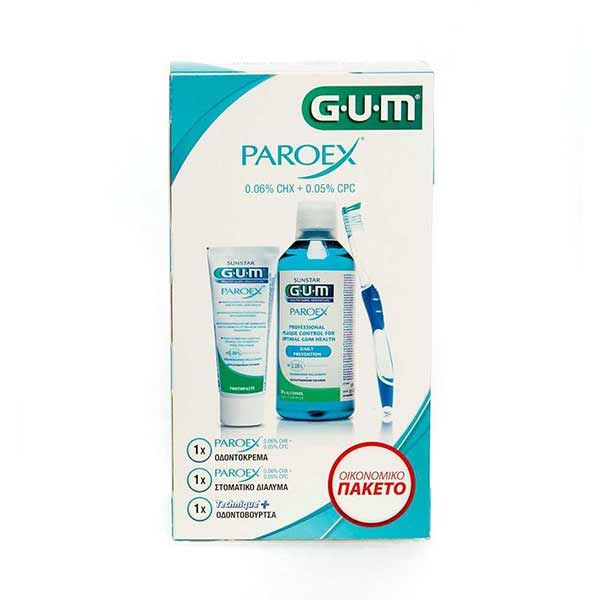 Gum Set Paroex with Paroex® Daily Prevention Rinse & Paroex® Daily Prevention Toothpaste & Tecnhique+ Toothbrush Soft