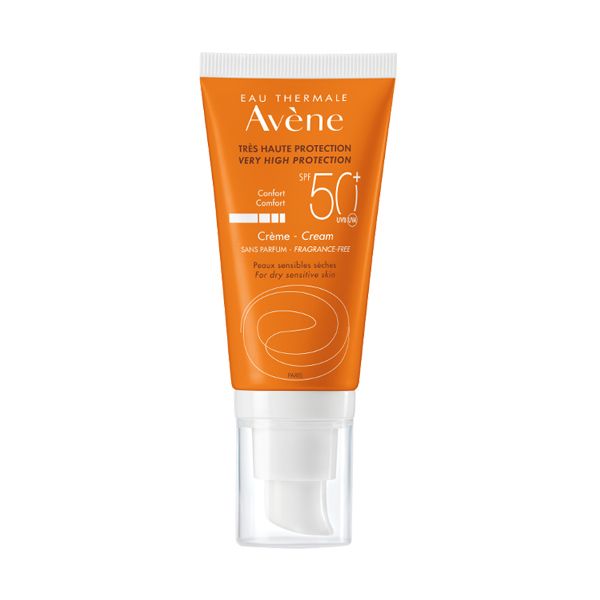 Avene Solaire Face Cream Fragrance-Free For Dry & Sensitive Skin Spf50+ 50ml
