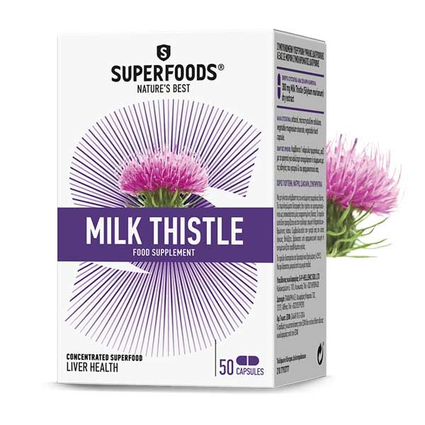 Superfoods Milk Thistle 300mg Γαϊδουράγκαθο 50 κάψουλες