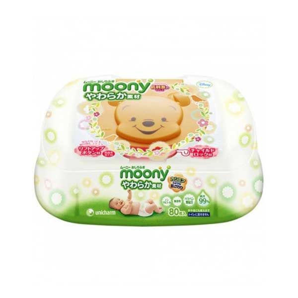 Moony Baby Wipes Μωρομάντηλα σε πλαστική θήκη 80pcs