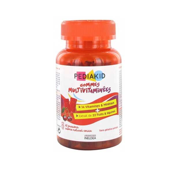 Pediakid Gummies Multivitaminées Ζελεδάκια Πολυβιταμίνη  με Γεύση Κεράσι 60τμχ (138g)