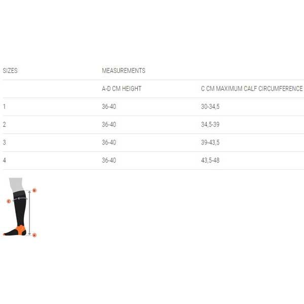 Orliman Sport Κάλτσες Διαβαθμισμένης Συμπίεσης Κάτω Γονάτου