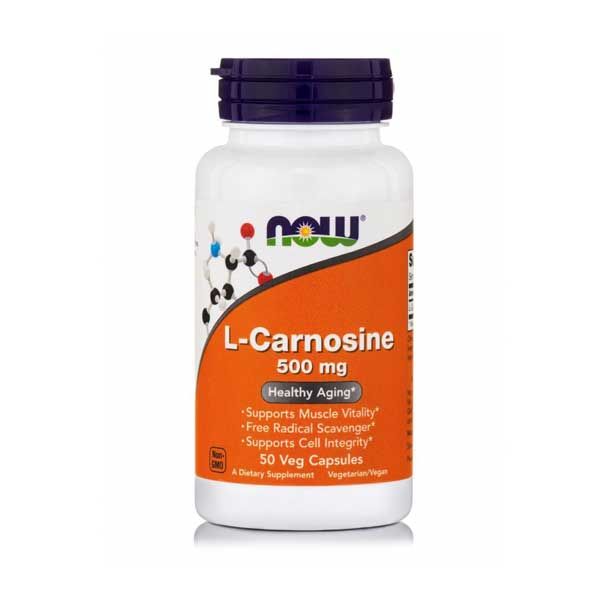 Now L-Carnosine 500mg 50 Veg Capsules