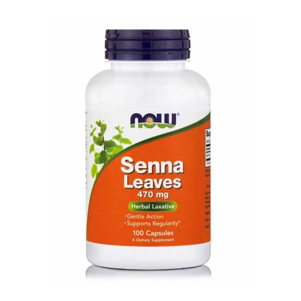 Now Senna Leaves 470mg 100 Capsules