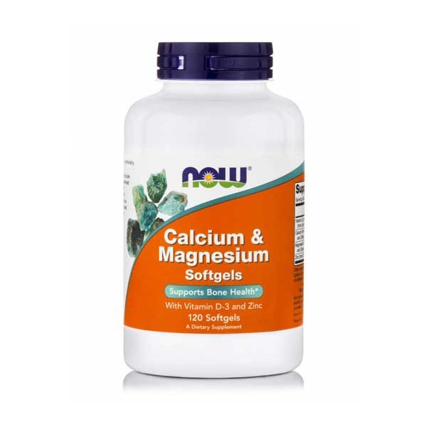 Now Calcium & Magnesium With Vitamin D-3 & Zinc 120 Softgels