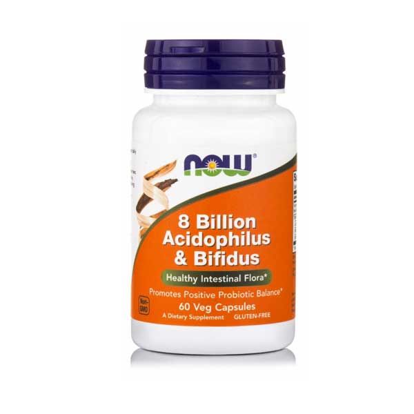 Now 8 Billion Acidophilus & Bifidus 60 Veg Capsules