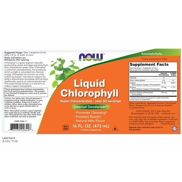 Now Liquid Chlorophyll 473ml