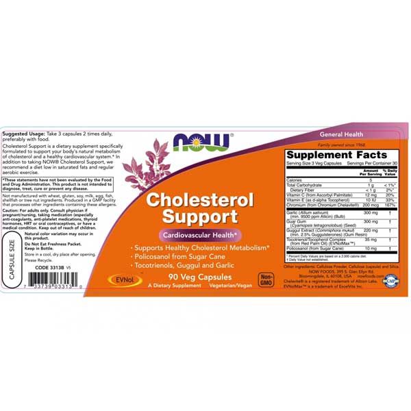 Now Cholesterol Support 90 Veg Capsules