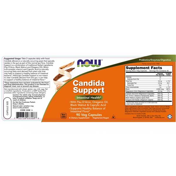 Now Candida Support 90 Veg Capsules