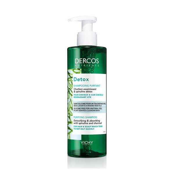 Vichy Dercos Nutrients Detox Intense Cleansing Shampoo For Greasy Hair & Scalp 250ml