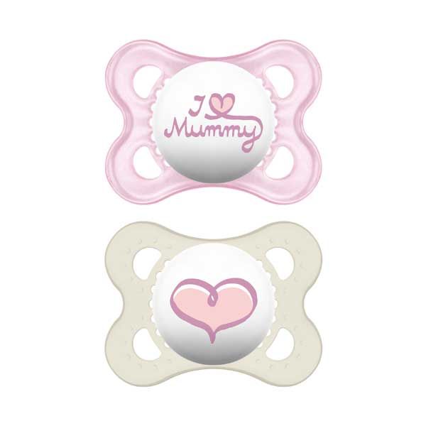 Mam I Love Mummy & Daddy Πιπίλα Σιλικόνης 0-6m 2τμχ