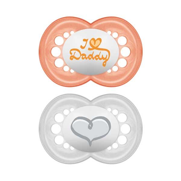 Mam I Love Mummy & Daddy Πιπίλα Σιλικόνης 6m+ 2τμχ