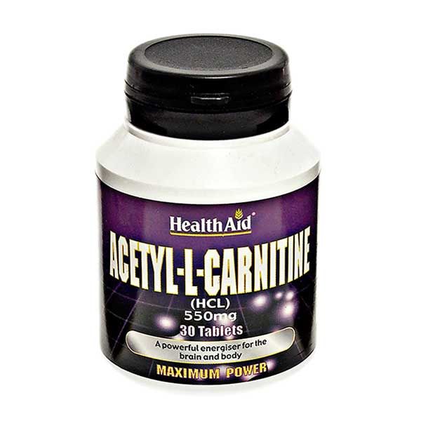 HealthAid Acetyl-L-Carnitine 550mg 30 Tablets