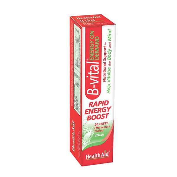 HealthAid B-vital Rapid Energy Booster 20 Effervescent Tablets