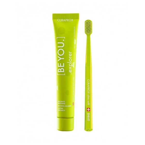 Curaprox [Be you.] Explorer Mood Toothpaste 90ml & Green Toothbrush CS5460 1pc